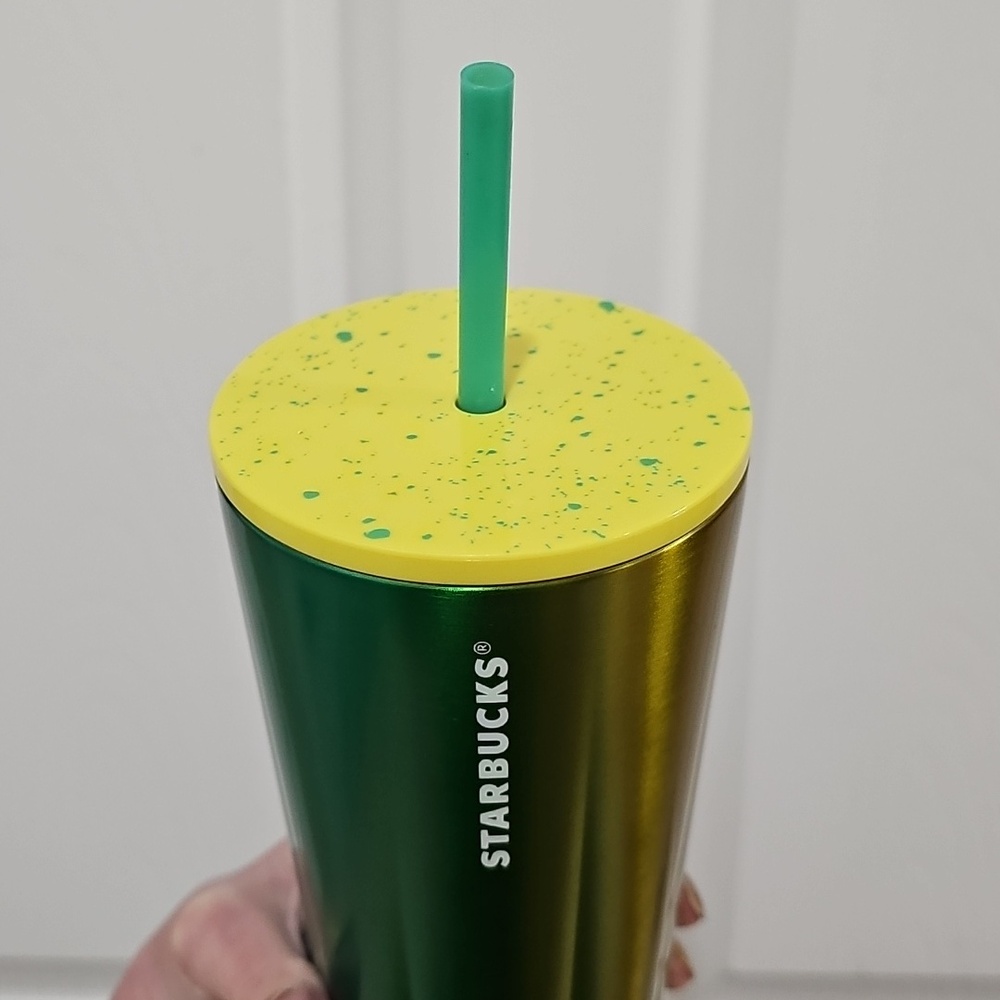 Starbucks Metallic Green and Gold Tumbler - Picture 3 of 10